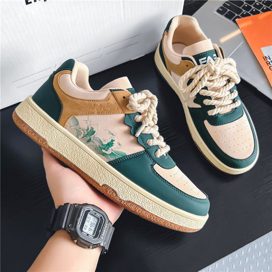 Men's Platform Lace-Up Walking Sneakers