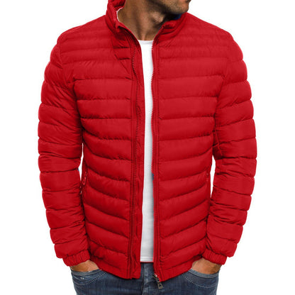 Men's Padded Zip-Up Jacket with Pockets (photo 6)
