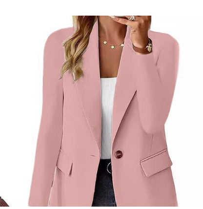 Women's Lapel Button Suit Jacket (photo 31)