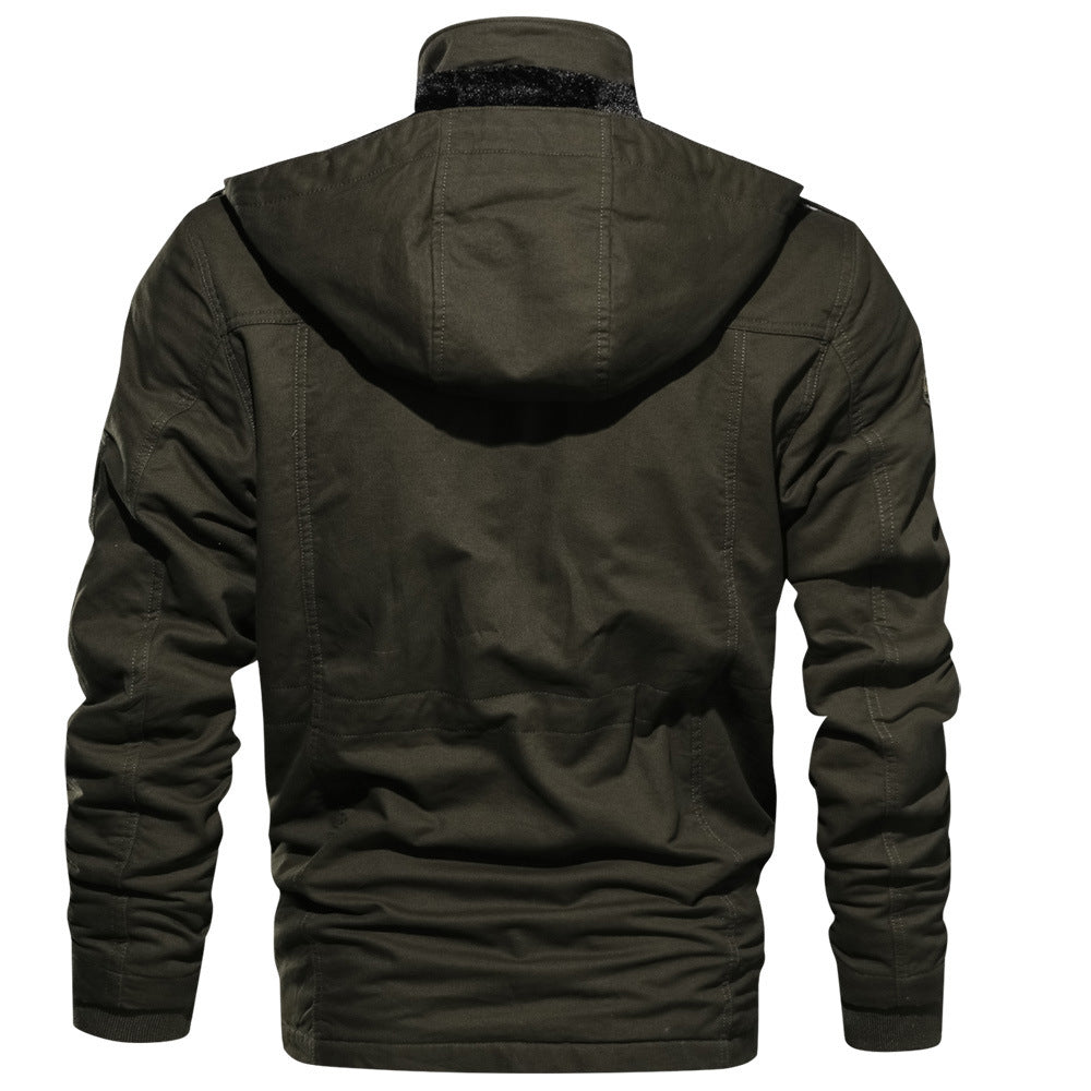 Men's Cargo Winter Jacket with Detachable Hood (photo 8)