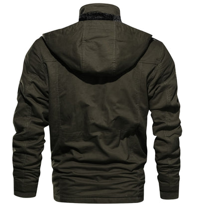 Men's Cargo Winter Jacket with Detachable Hood (photo 8)