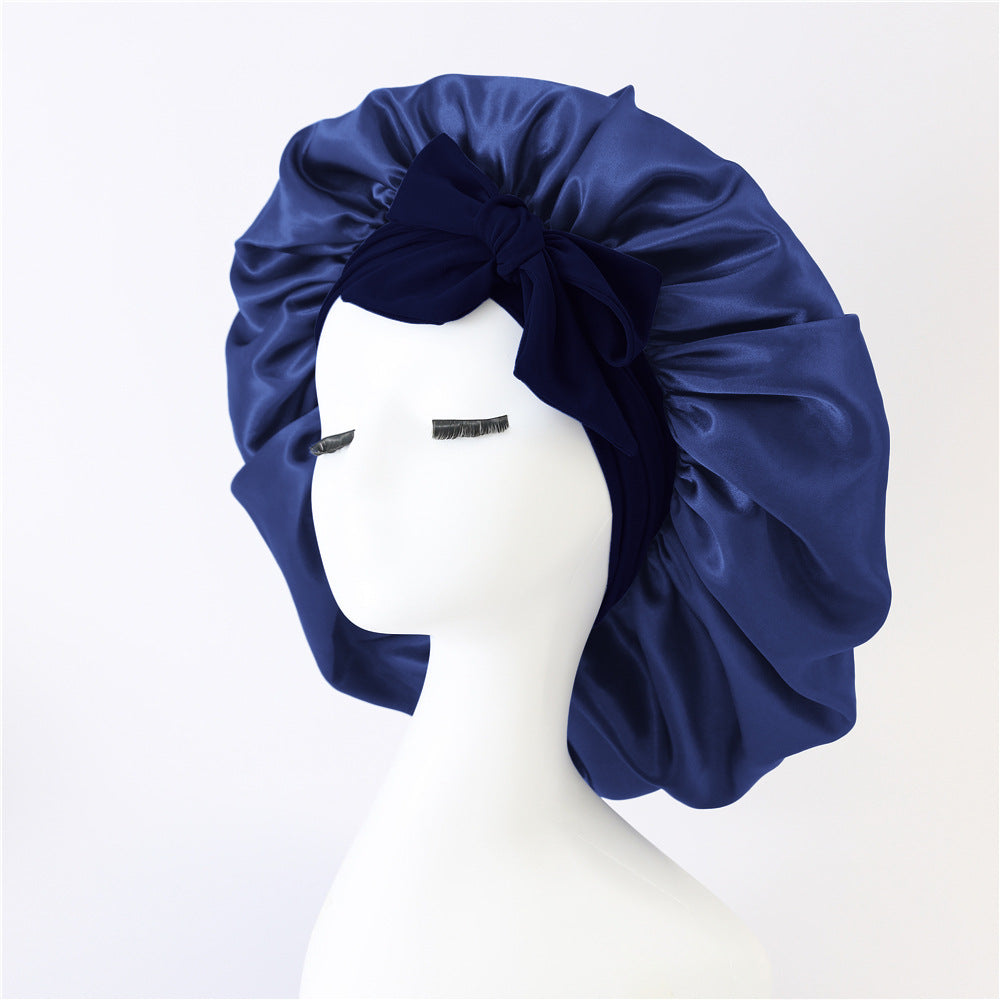 Satin Sleep Bonnet with Ribbon (photo 14)