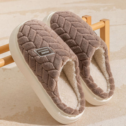 Thick-Sole Plush Winter House Slippers (photo 10)
