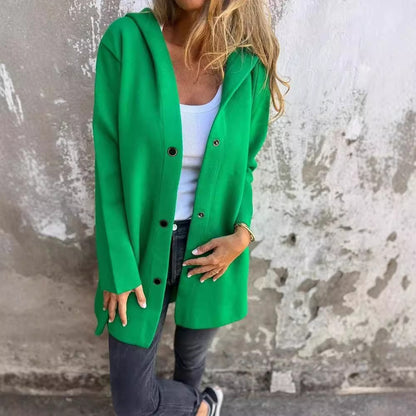 Women's Hooded Single-Breasted Loose Jacket (photo 2)
