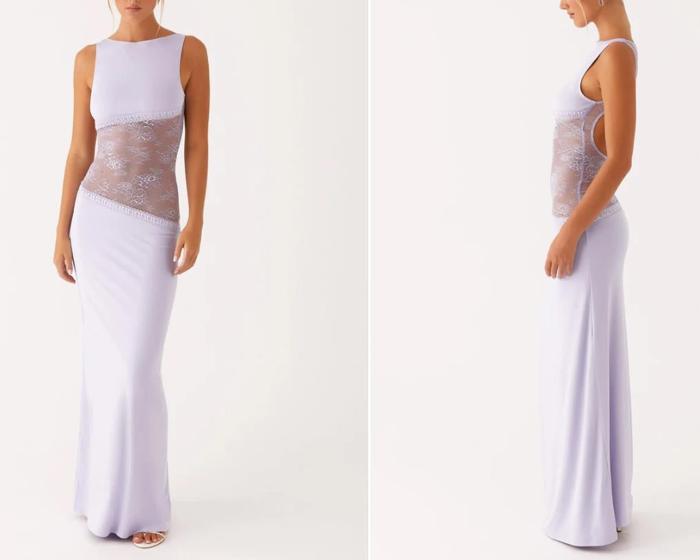 Women's Lace Strappy Maxi Dress (photo 12)