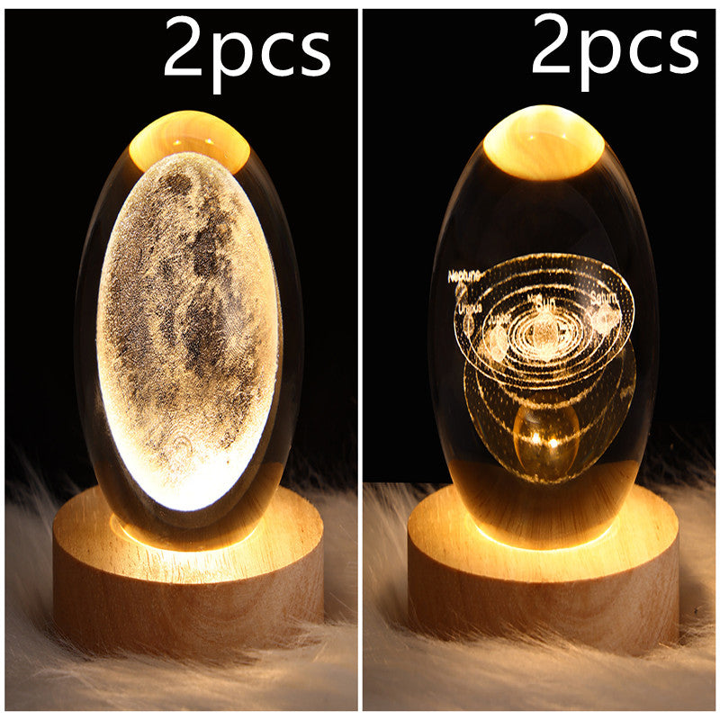 Wood Base Crystal Ball Night Lamp (photo 44)