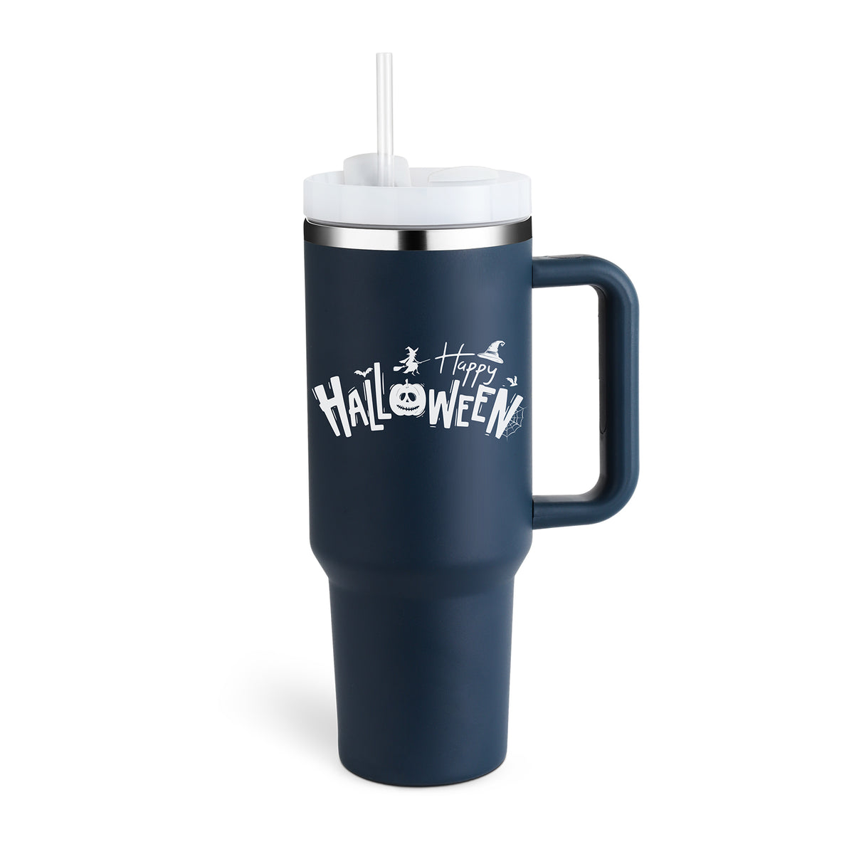 40 oz Insulated Stainless Steel Tumbler with Handle, Lid and Straw (photo 25)