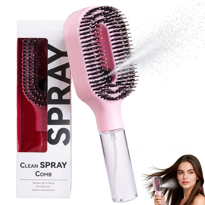 2-in-1 Detangling Brush with Built-In Mist Spray Bottle (photo 7)