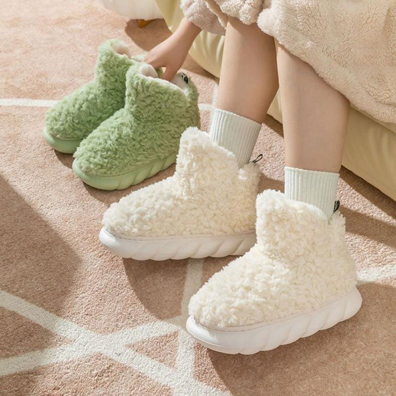 Plush High-Top House Slippers with Thick Sole (photo 7)