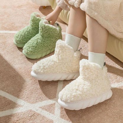 Plush High-Top House Slippers with Thick Sole (photo 7)