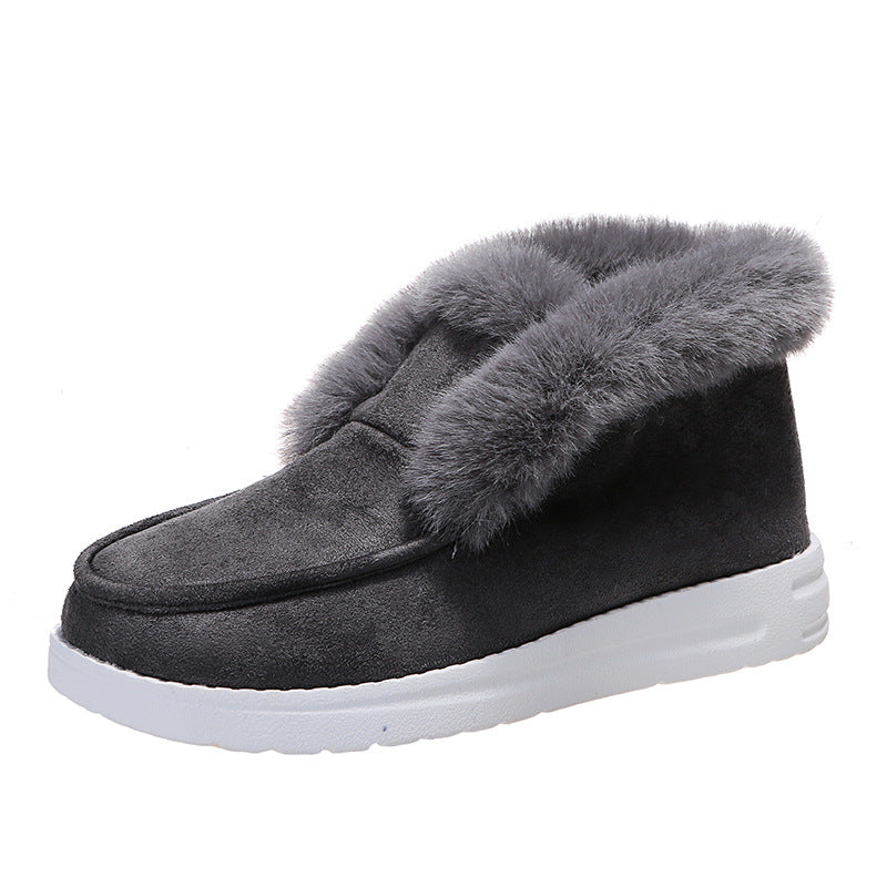 Women's Slip-On Snow Boots with Plush Collar and Lining (photo 7)