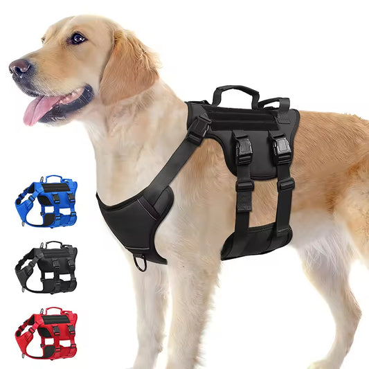 Tactical Nylon Dog Harness with Handles, Adjustable