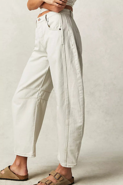 Women's Mid-Rise Wide-Leg Barrel Jeans (photo 18)