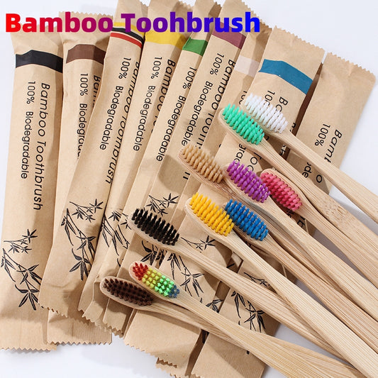 Bamboo Toothbrushes with Soft Bristles
