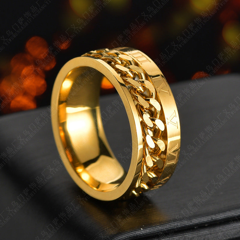 Roman Numeral Spinner Ring with Bottle Opener (photo 3)