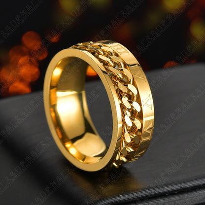 Roman Numeral Spinner Ring with Bottle Opener (photo 3)