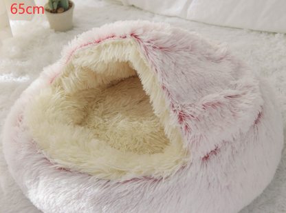 2-in-1 Round Plush Pet Bed for Dogs and Cats (photo 66)