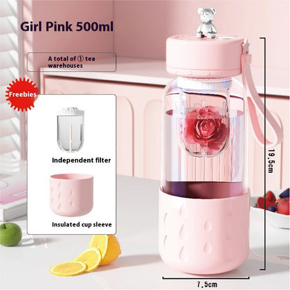 Glass Tea Infuser Tumbler with Magnetic Filter, 500 ml (photo 10)