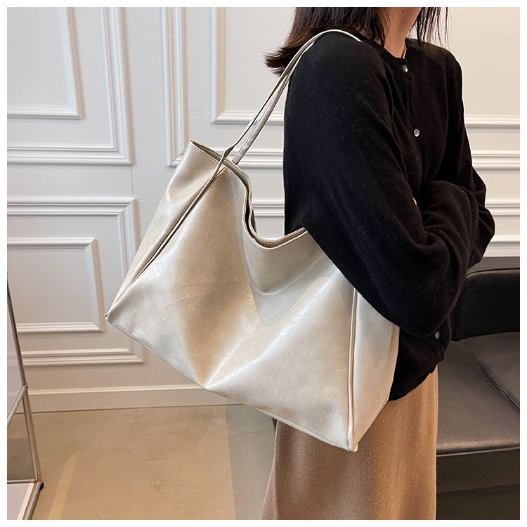 Women's Vintage PU Leather Tote Shoulder Bag (photo 25)