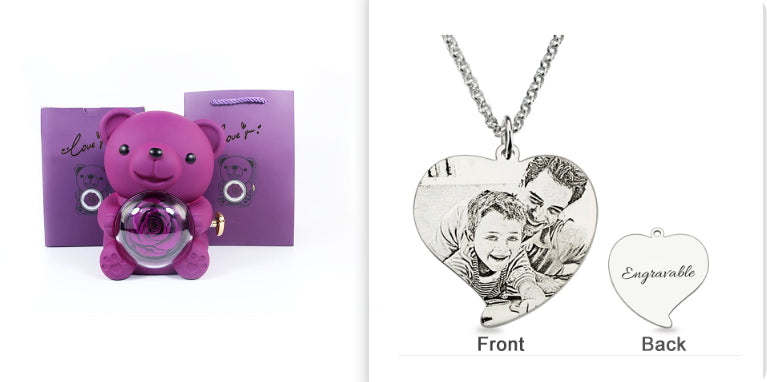 Rotating Bear and Rose Jewelry Gift Box (photo 19)