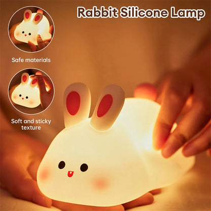 Silicone Bunny Night Light with Touch Control (photo 2)