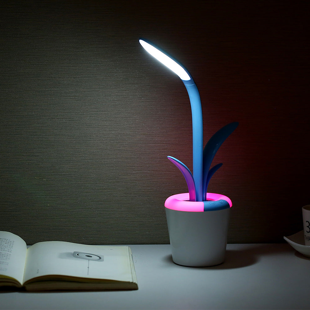 Plant-Shaped Rechargeable LED Table Lamp with Night Light Mode (photo 3)