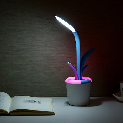 Plant-Shaped Rechargeable LED Table Lamp with Night Light Mode (photo 3)
