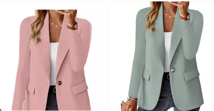 Women's Lapel Button Suit Jacket (photo 36)