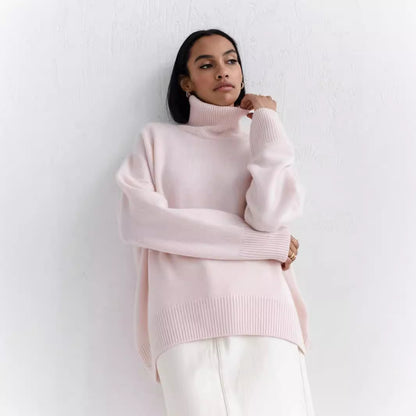 Women's Solid Turtleneck Pullover Sweater (photo 14)