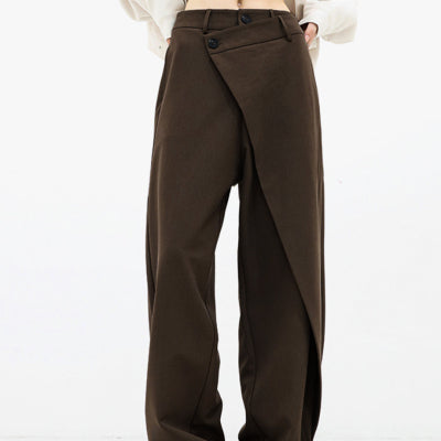 Women's High-Waist Irregular Wide-Leg Pants (photo 13)