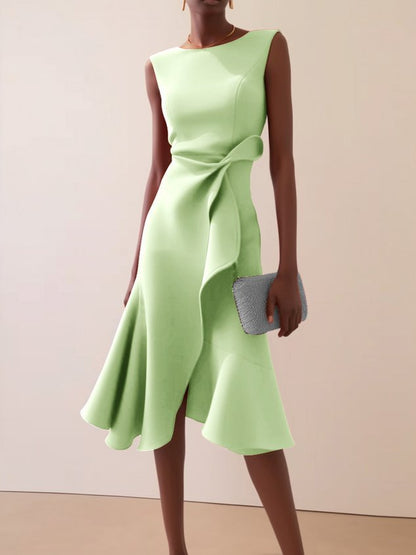 Women's Sleeveless Maxi Dress with Bow Detail (photo 9)