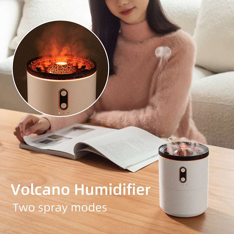Volcano Flame Humidifier and Aroma Diffuser with Timer (photo 4)