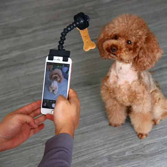 Pet Selfie Phone Clip with Treat Holder