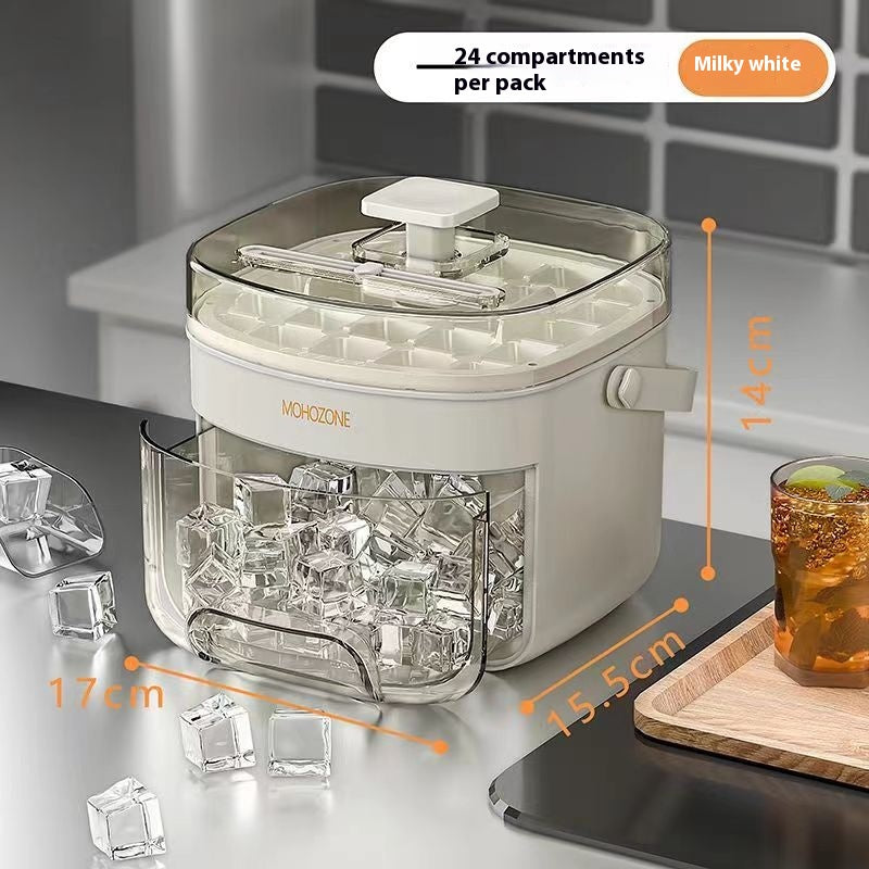 Press-Release Ice Cube Tray with Bin and Lid, 24 or 48 Cubes (photo 10)