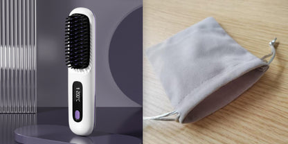 2-in-1 Cordless Hair Straightener Brush, USB Rechargeable (photo 47)