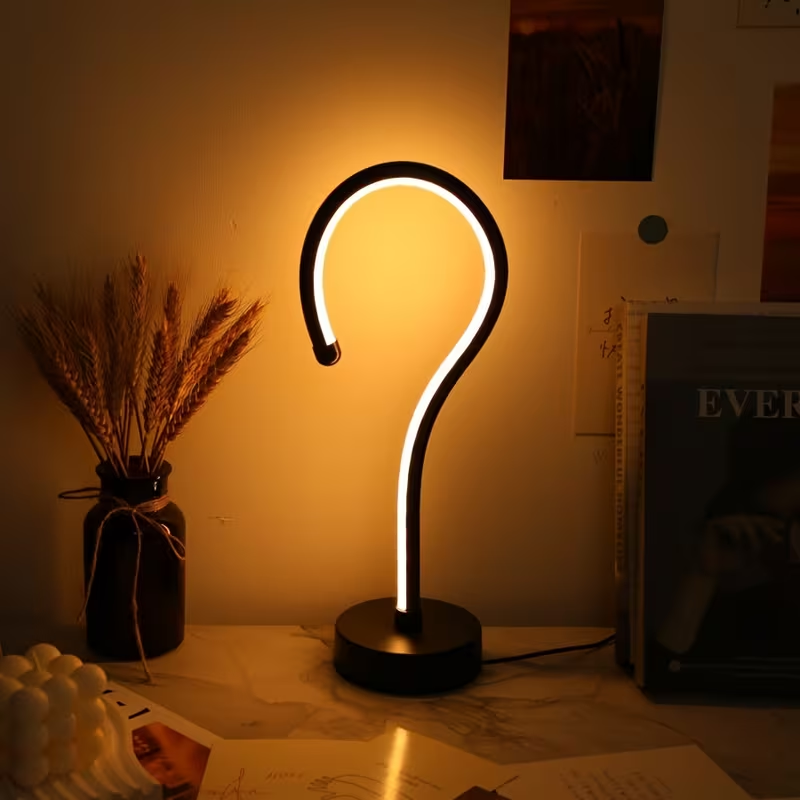 Question Mark Table Lamp, USB, 3 Color Temperatures (photo 2)