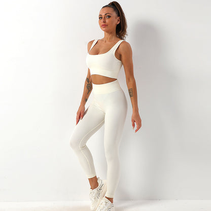 Women's 2-Piece Seamless Square-Neck Yoga Set (photo 2)
