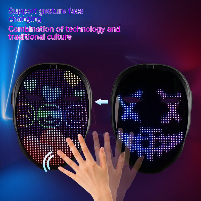 Programmable LED Light-Up Party Face Mask (photo 5)