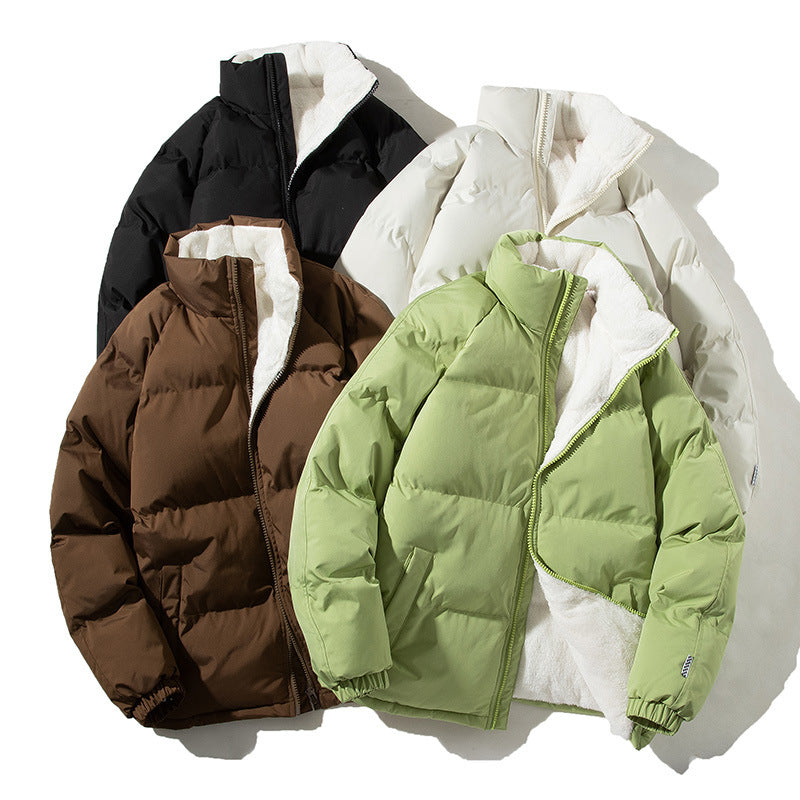 Unisex Stand-Collar Plush Padded Jacket (photo 2)