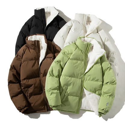 Unisex Stand-Collar Plush Padded Jacket (photo 2)