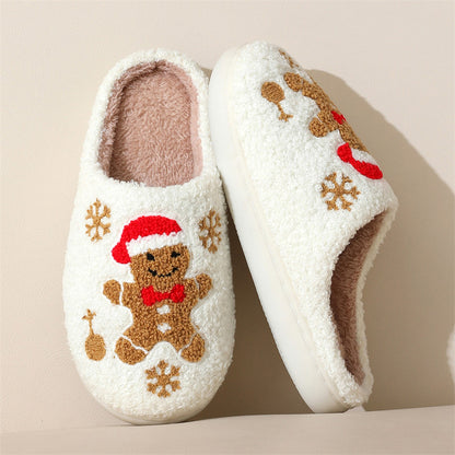 Gingerbread Man Plush House Slippers (photo 5)