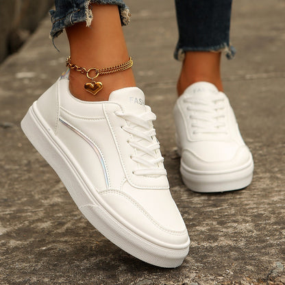 Women's Lace-Up Thick-Sole Round-Toe Flats