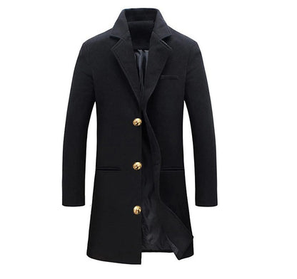 Men's Lapel Single-Breasted Trench Coat (photo 7)
