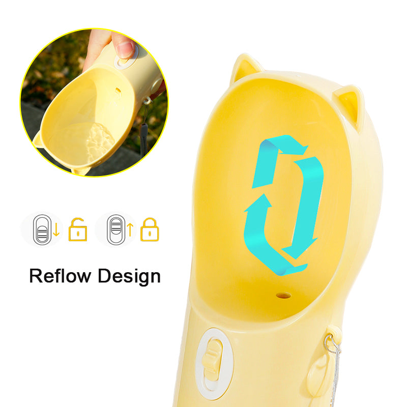 2-in-1 Portable Dog Water Bottle with Food Container (photo 20)