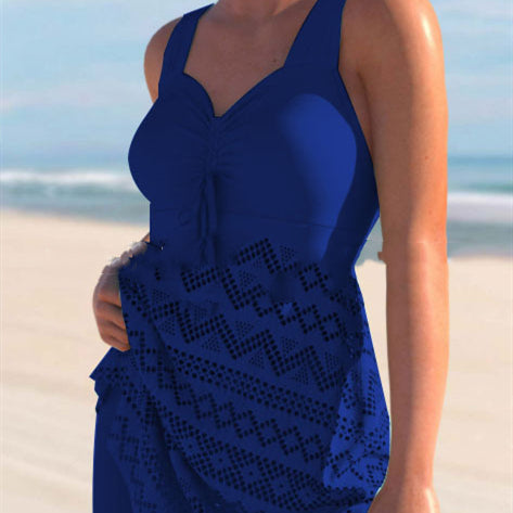 Women's Lace One-Piece Swimsuit with Chest Pads (photo 10)