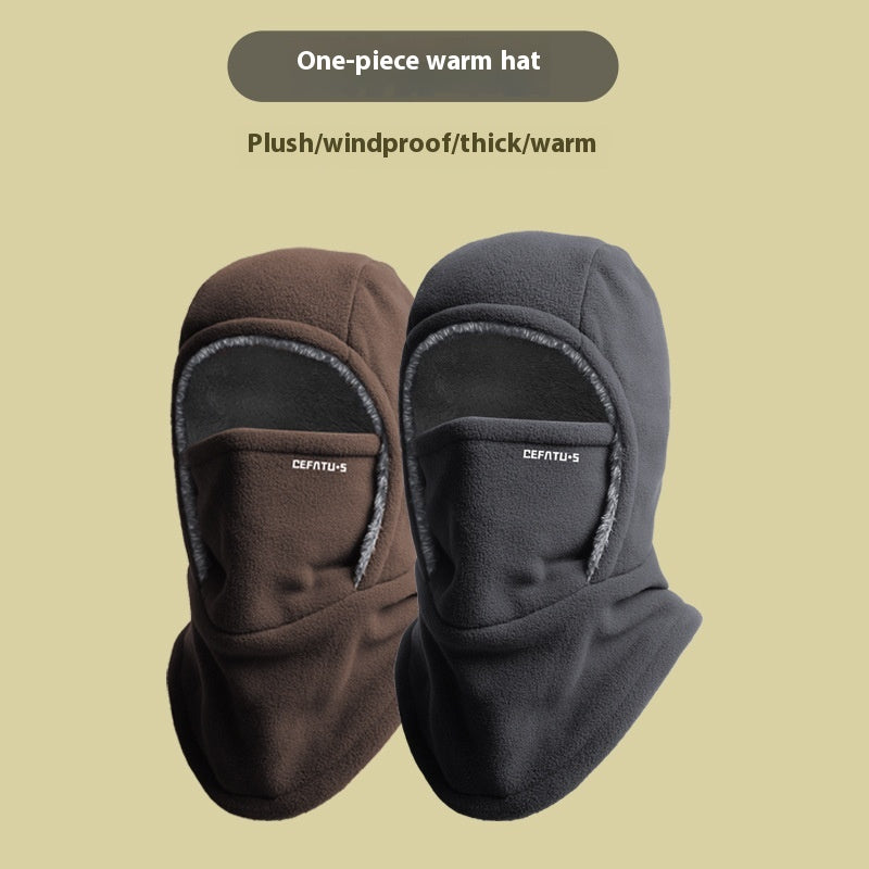 Fleece Hooded Scarf and Face Cover Hat (photo 4)