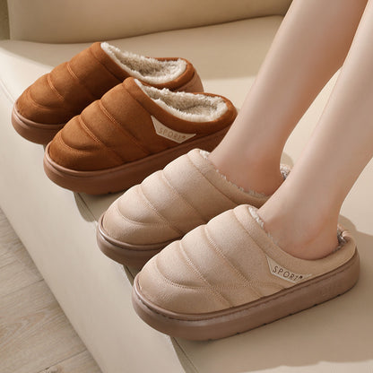 Suede Plush-Lined House Slippers (photo 5)
