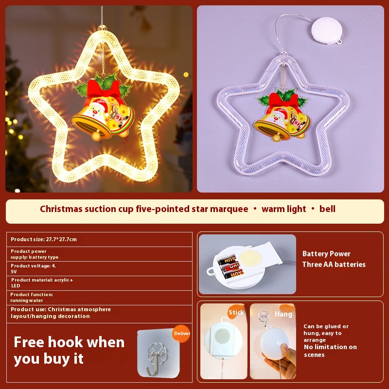 Christmas LED Star Window Hanging Light (photo 8)