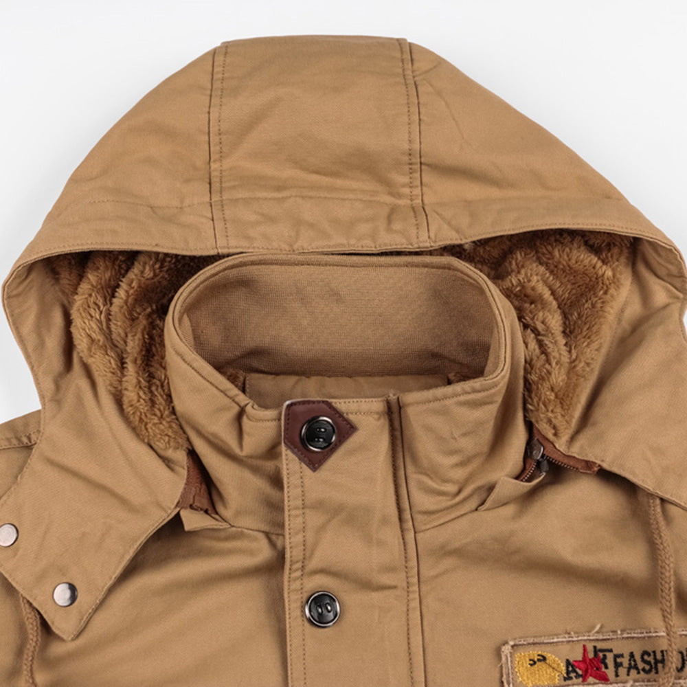 Men's Cargo Winter Jacket with Detachable Hood (photo 3)