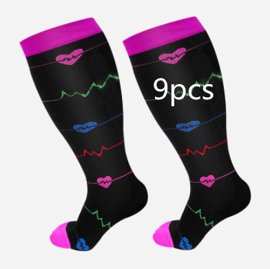 Plus-Size Printed Compression Socks (photo 20)